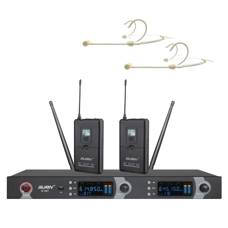 S-1001/S101/S618 专业一拖二无线头戴话筒