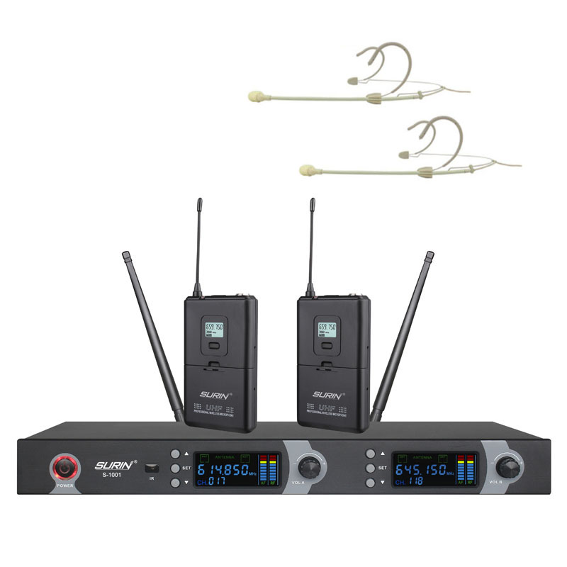 S-1001/S101/S619 专业一拖二无线头戴话筒