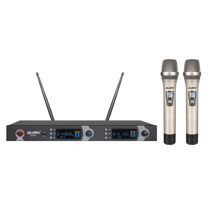 S-1001 专业一拖二无线手持话筒