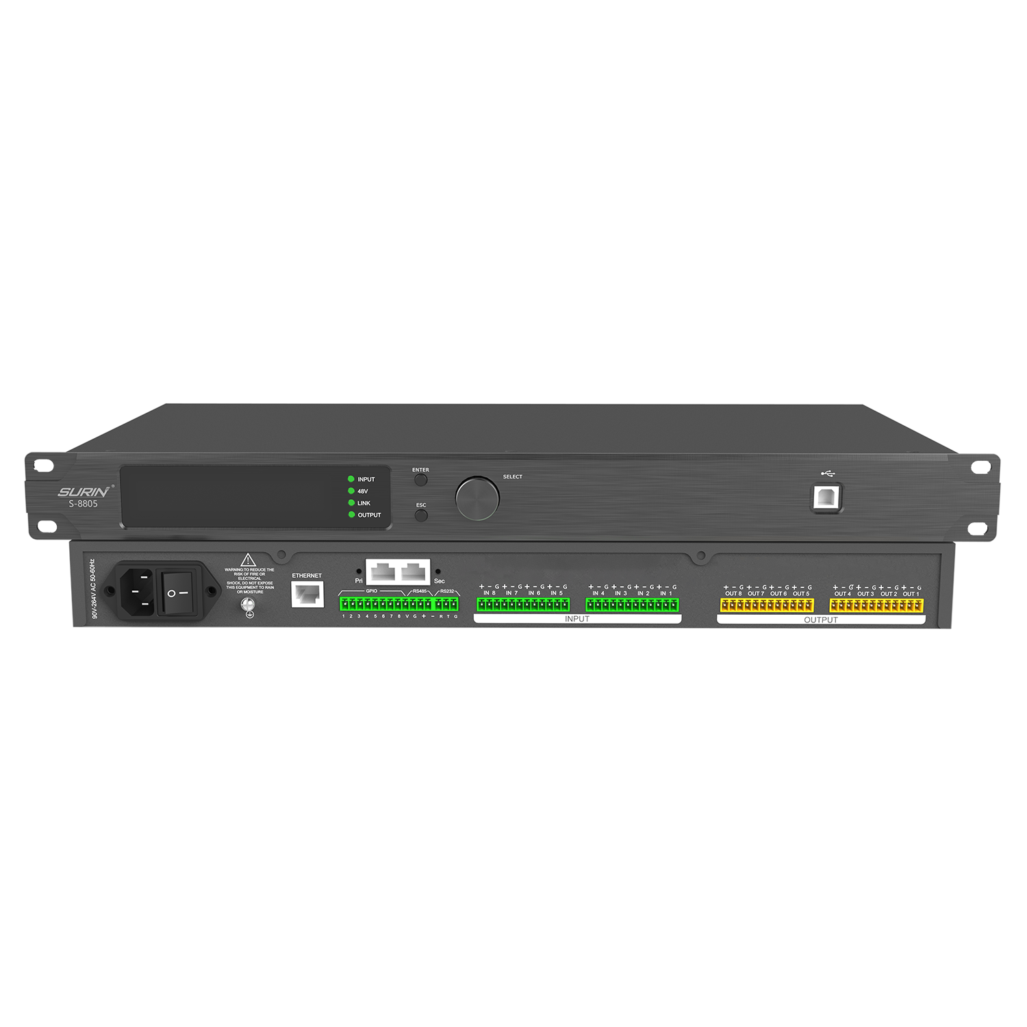 S-8805 8进8出音频处理器