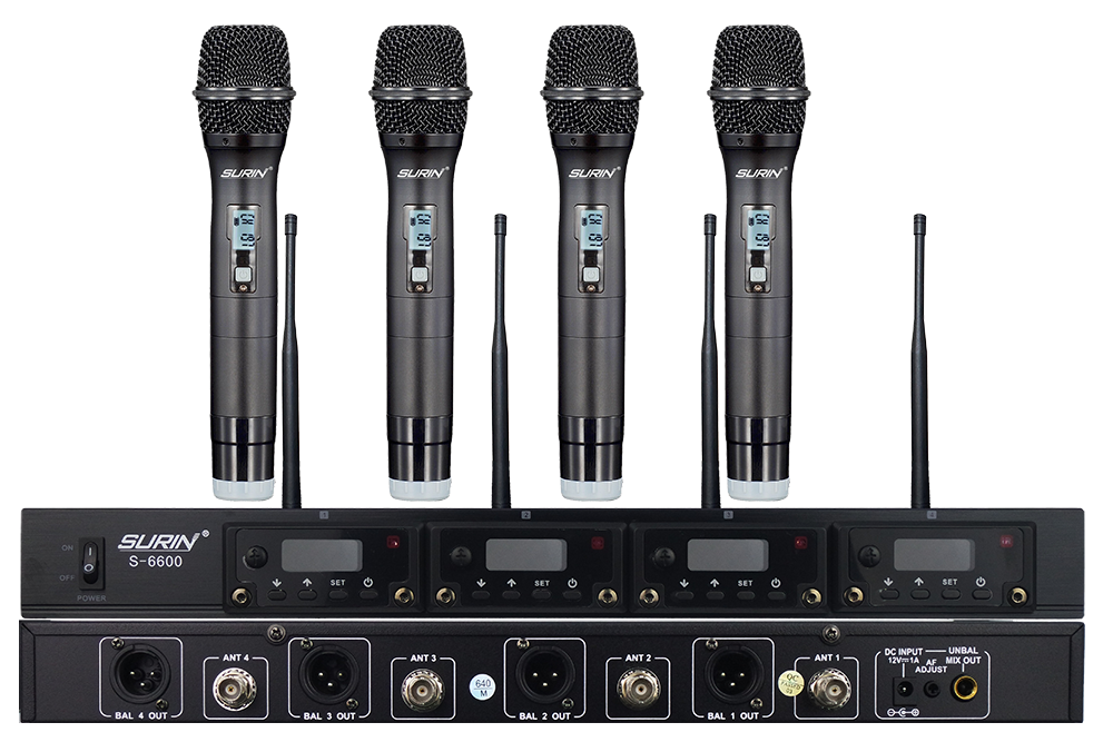 S-6600/手持 专业一拖四无线手持话筒