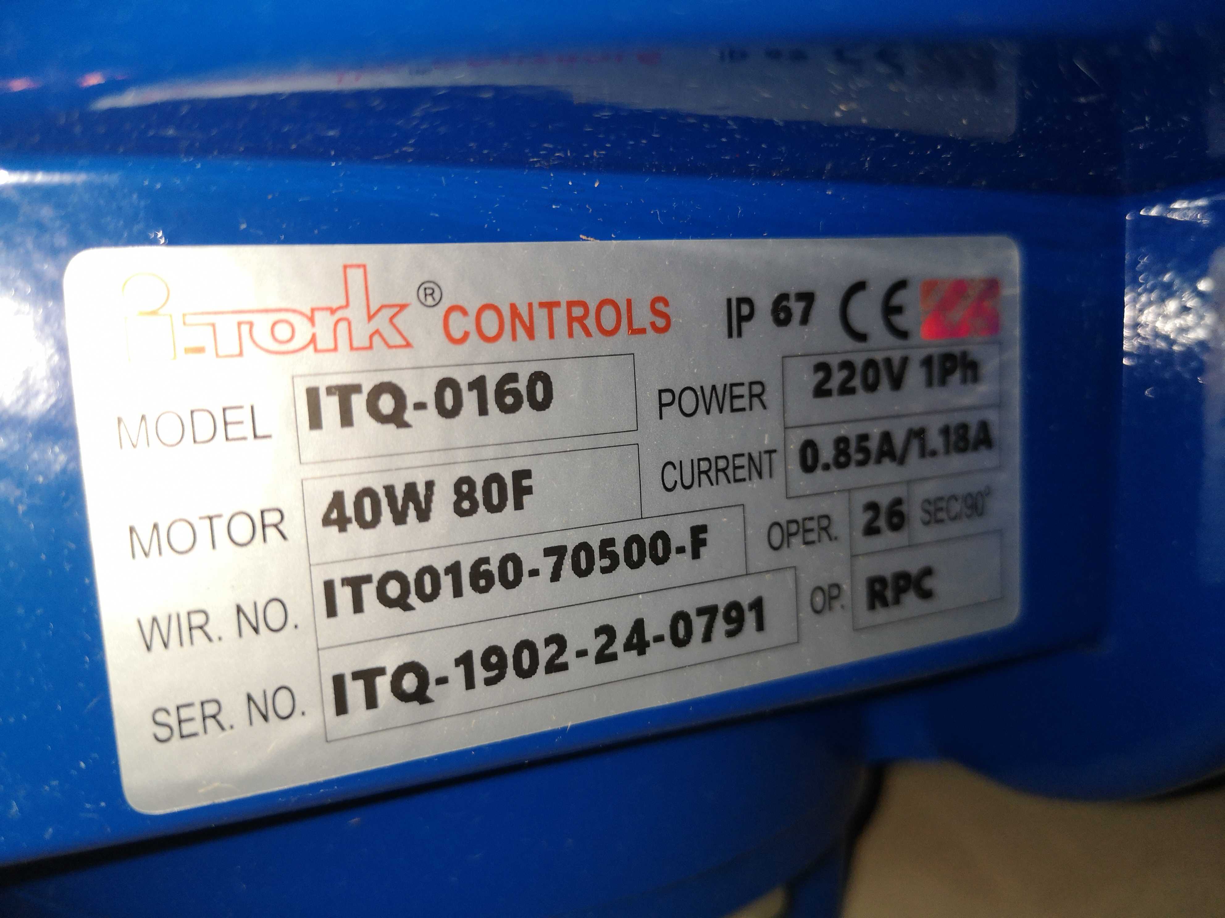 I-TORK CONTROLS ITQ-0160 ELECTRIC ACTUATOR
