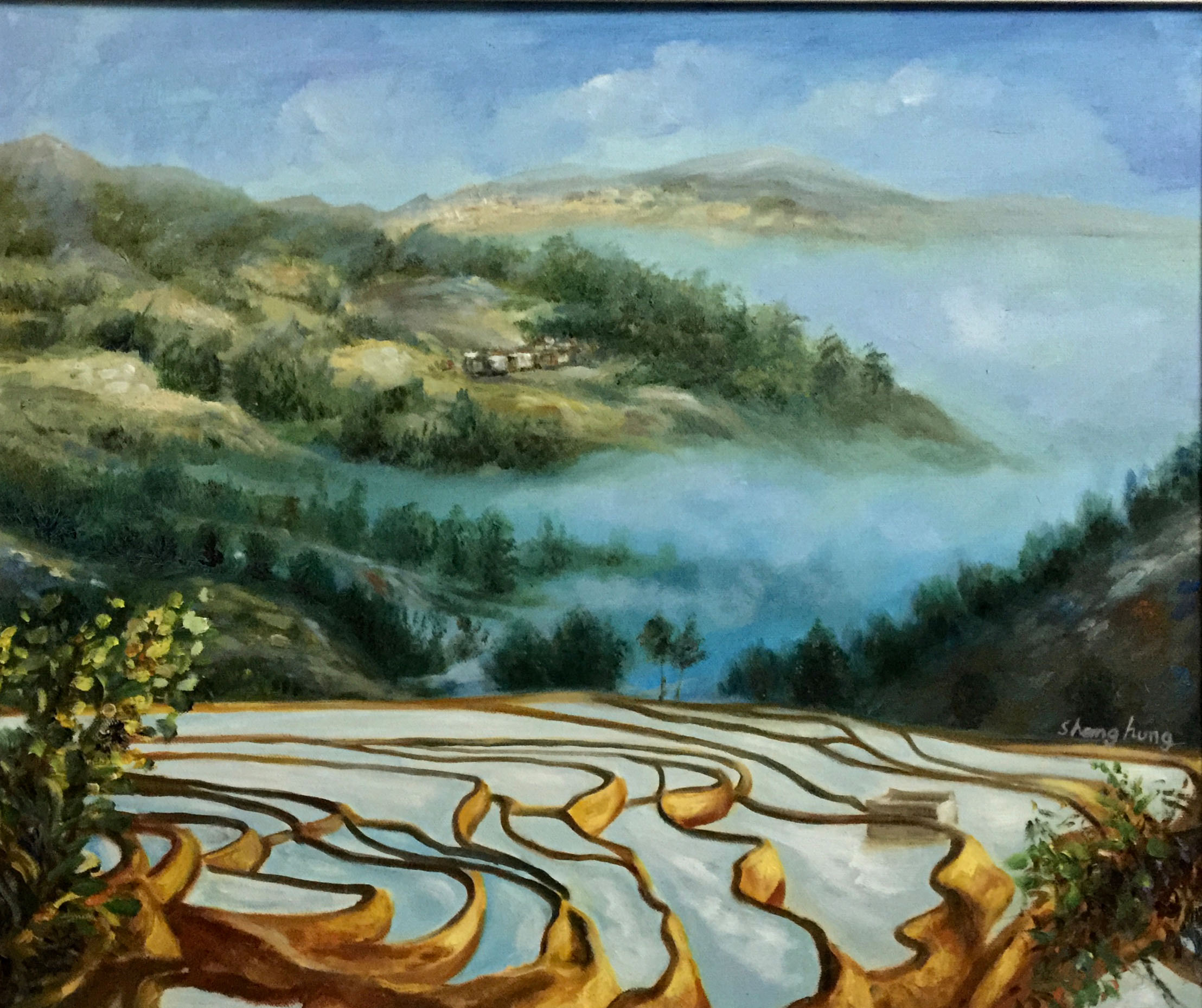 梯田层层幸福长