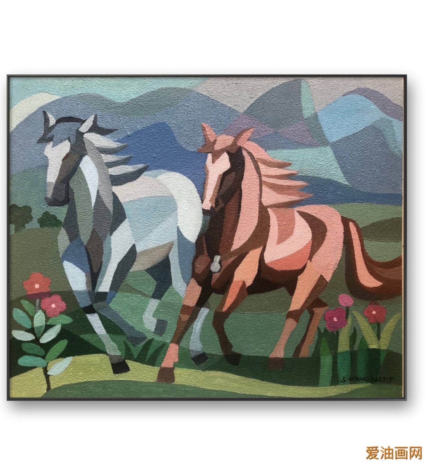 《双骏》入选2026喜迎新春水彩粉画作品展