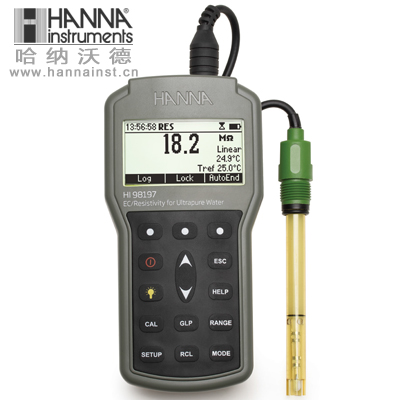 HI98197超纯水微电脑EC-TDS-电阻率-NaCI-°C测定仪