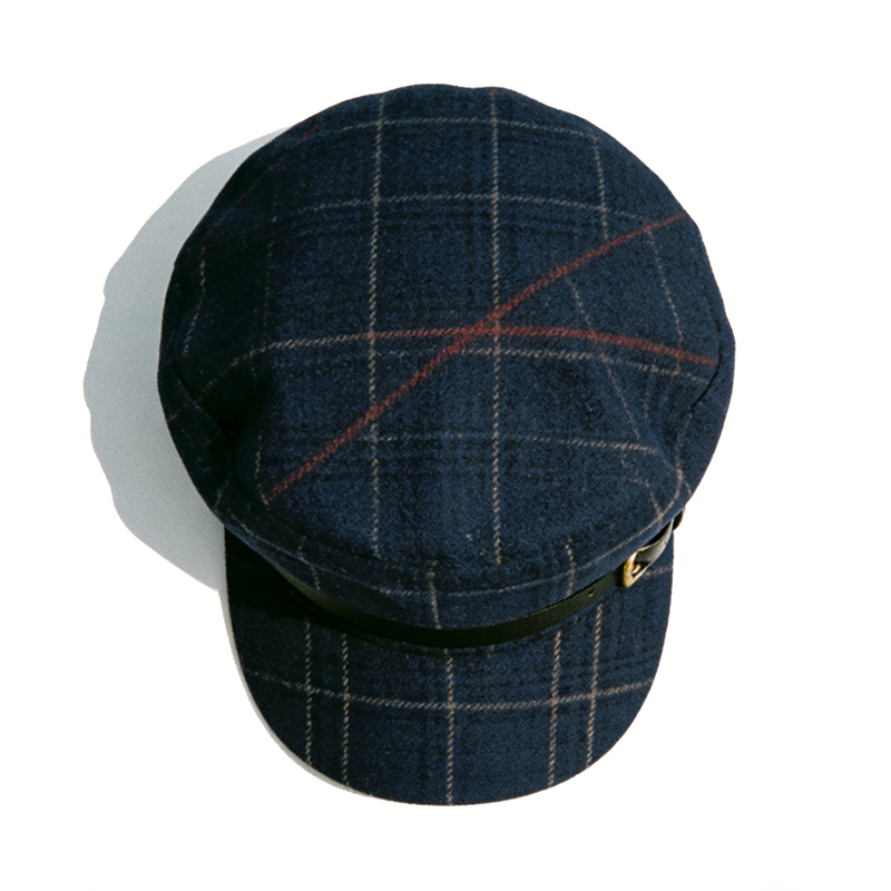 英伦学院风格子报童帽