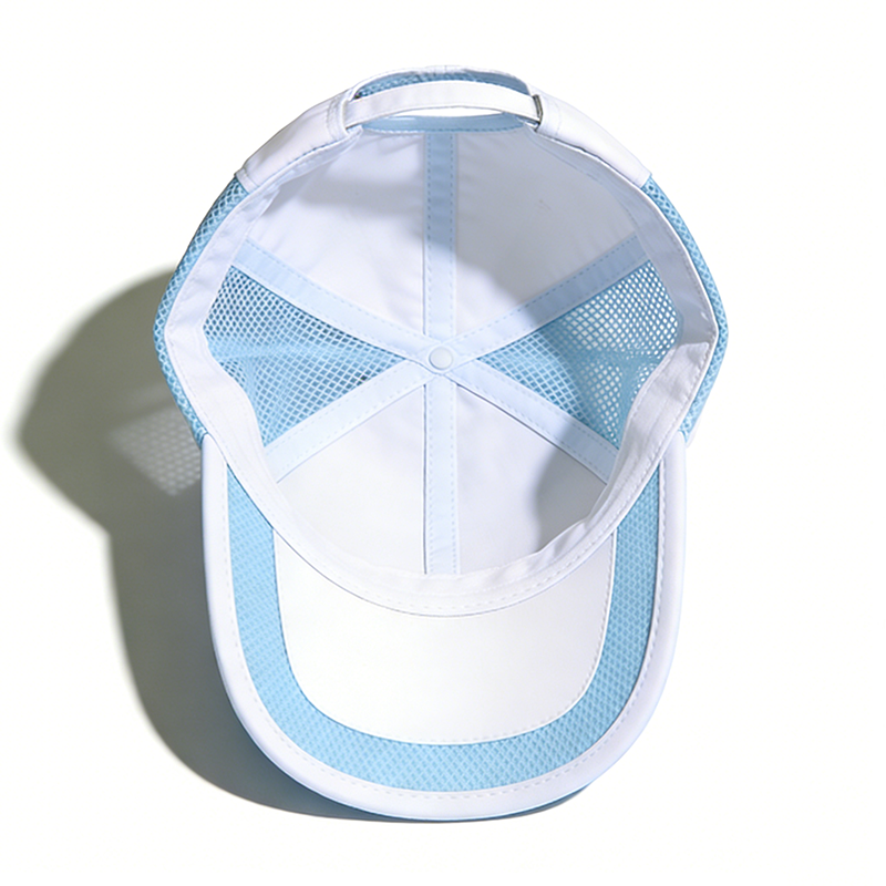 撞色网眼透气防晒遮阳运动跑步帽