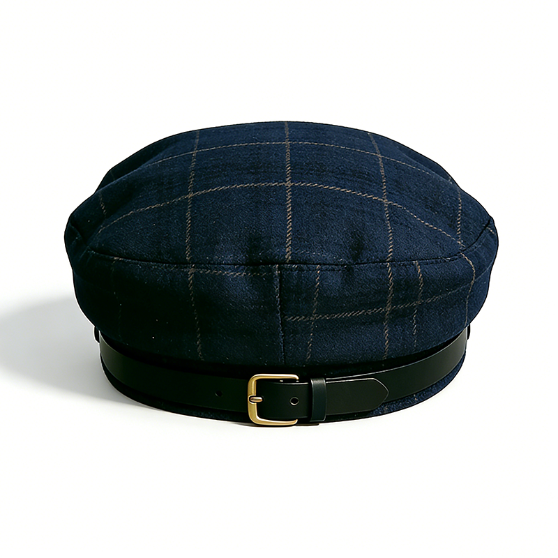 英伦学院风格子报童帽