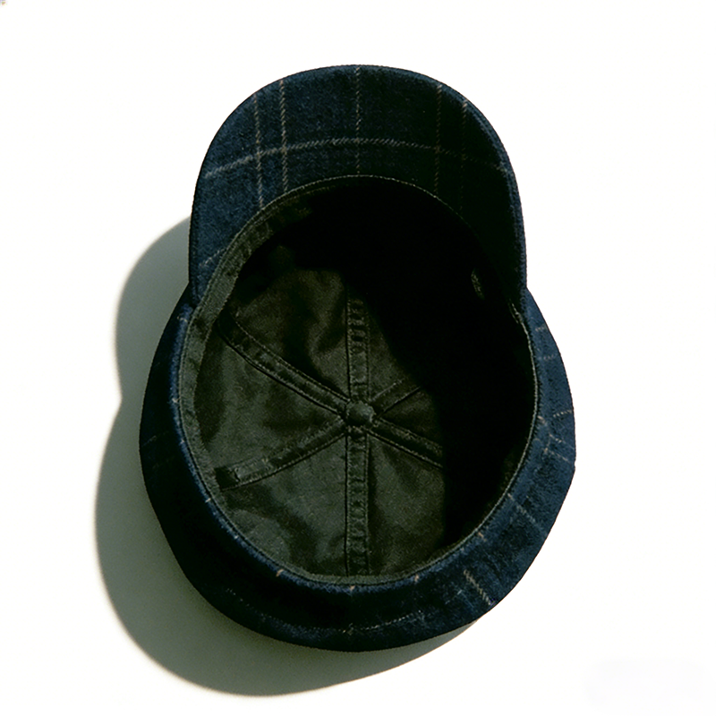 英伦学院风格子报童帽