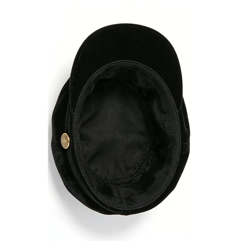 丝绒海军帽英伦复古报童帽