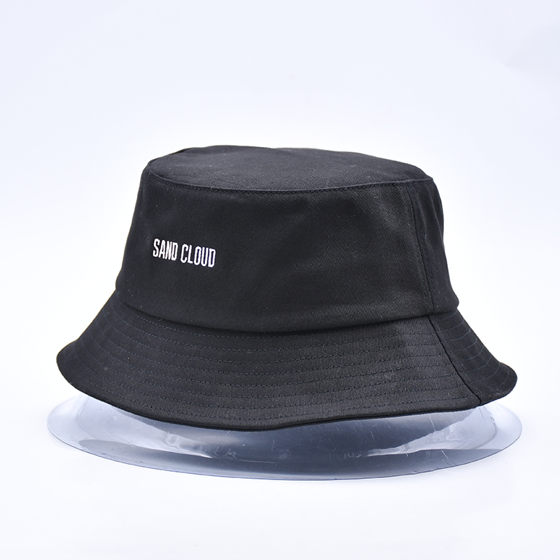 简约时尚百搭涤纶刺绣渔夫帽