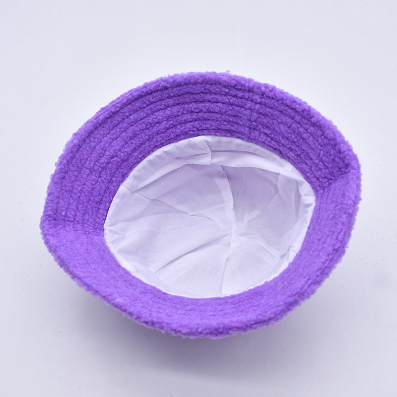 纯色亮色多巴胺组合摇粒绒羊羔帽六页圆顶帽