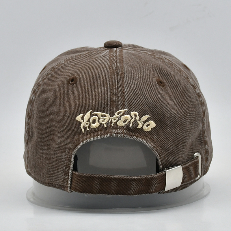 鸭舌帽夏季新款帽子复古做旧字母水洗棒球帽欧美老爹帽遮阳刺绣