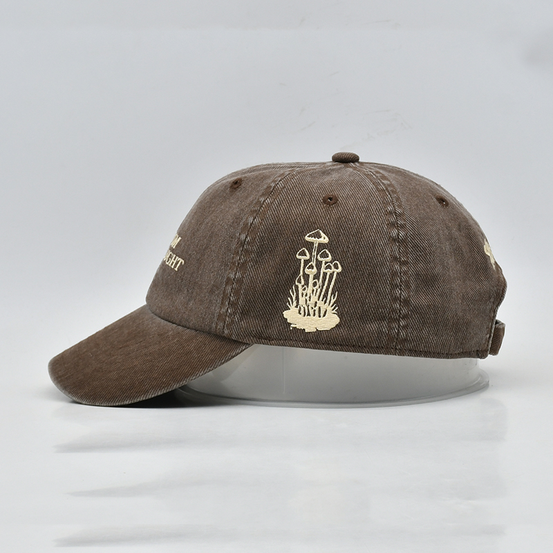 鸭舌帽夏季新款帽子复古做旧字母水洗棒球帽欧美老爹帽遮阳刺绣