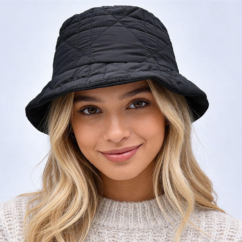 冬季裥棉保暖渔夫帽