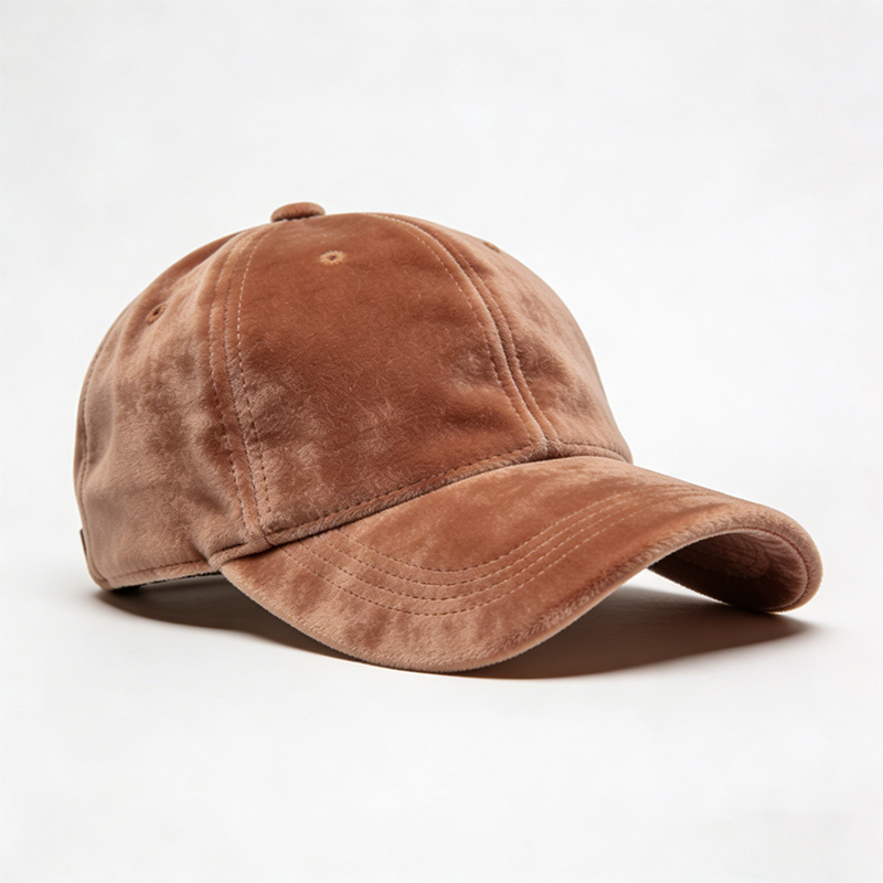 秋冬天鹅绒轻奢时尚保暖棒球帽