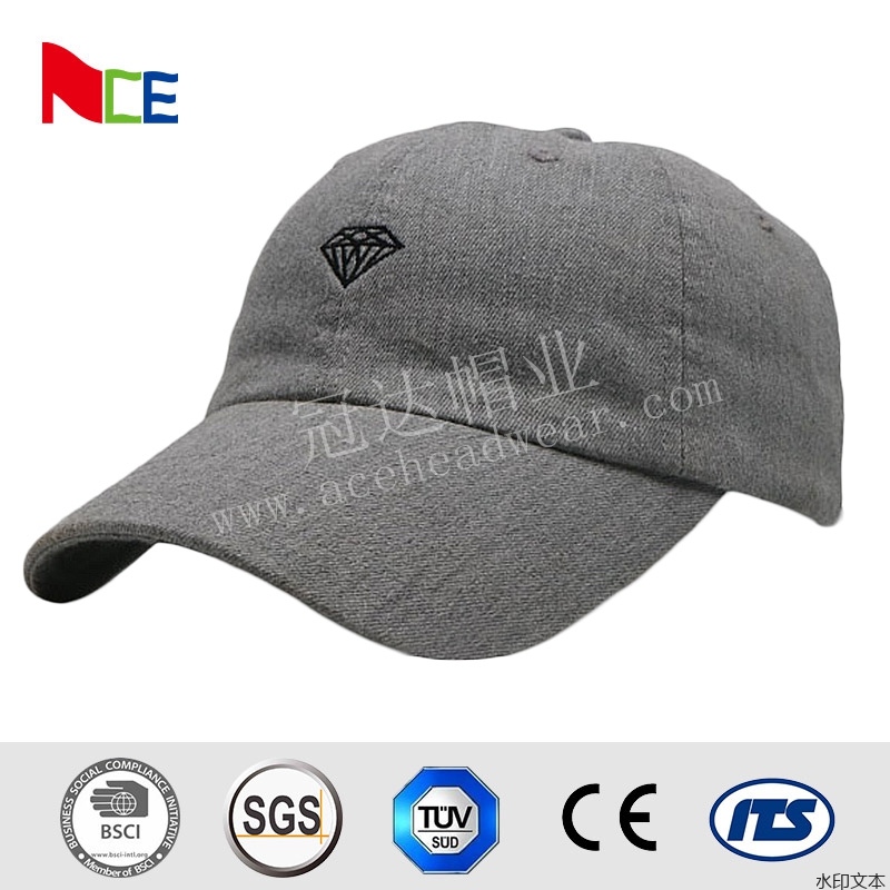 灰色纯棉鸭舌帽