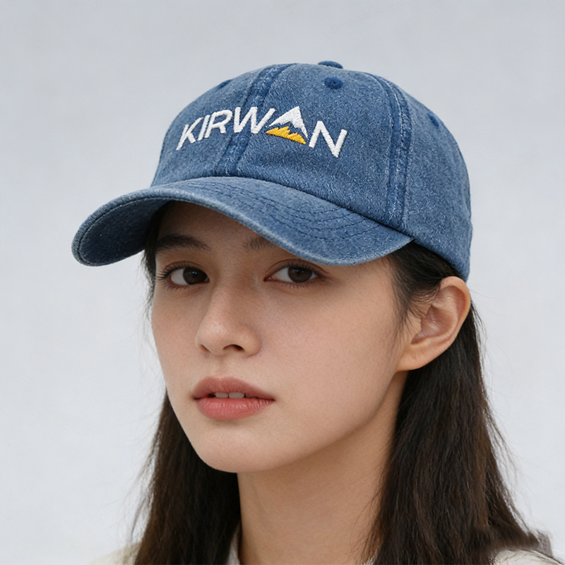 春秋新款英文水洗帽韩版时尚做旧男女鸭舌帽复古棒球帽牛仔刺绣软