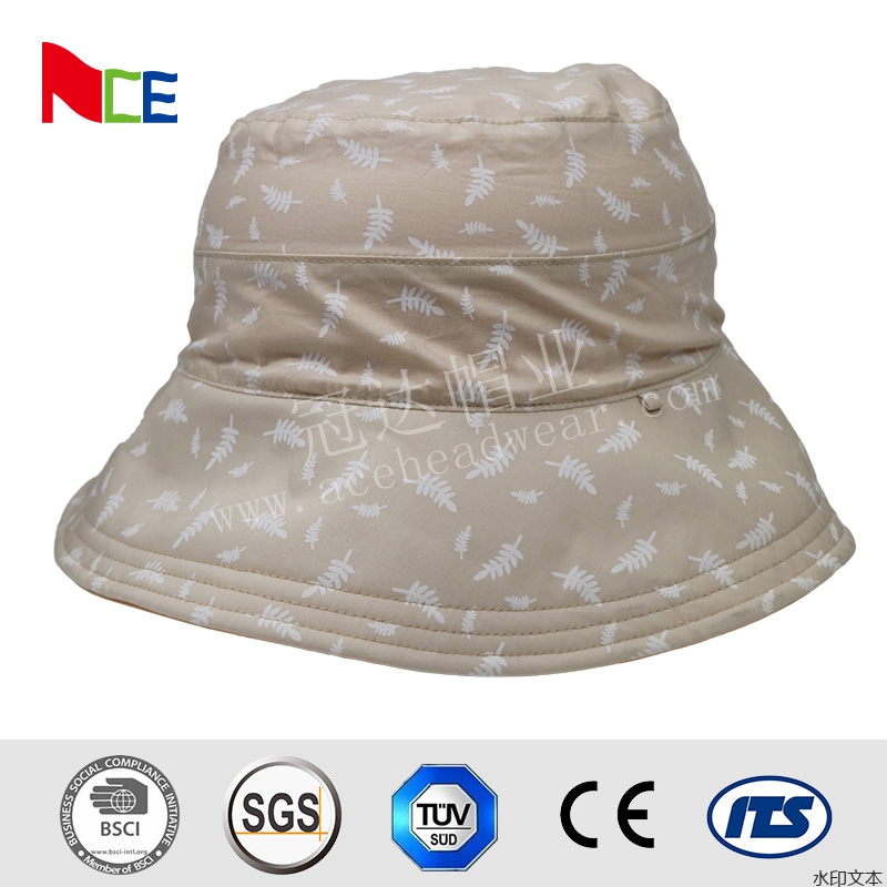 纯棉黄色户外遮阳帽