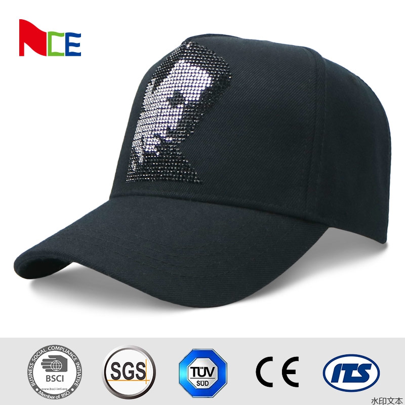 黑色混纺鸭舌帽