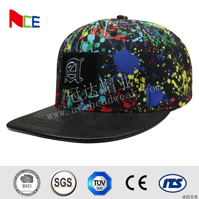 泼墨潮流街头平沿帽