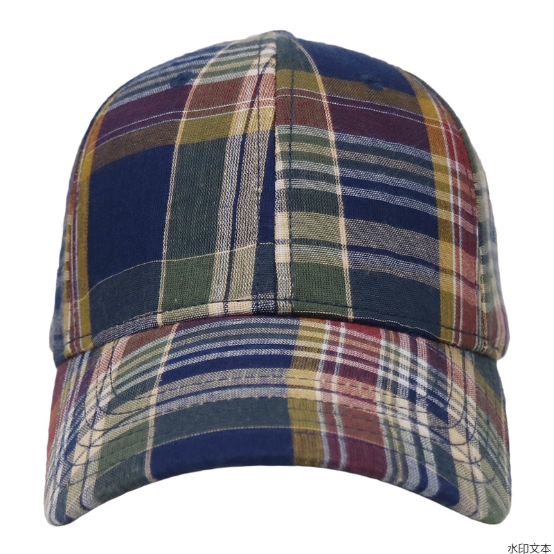 格子花纹鸭舌帽