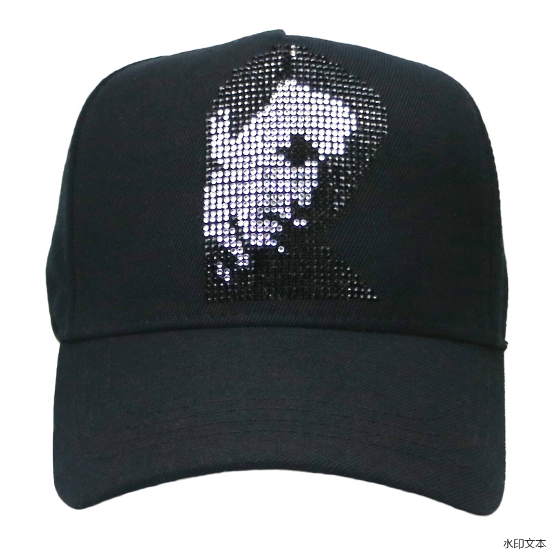 黑色混纺鸭舌帽