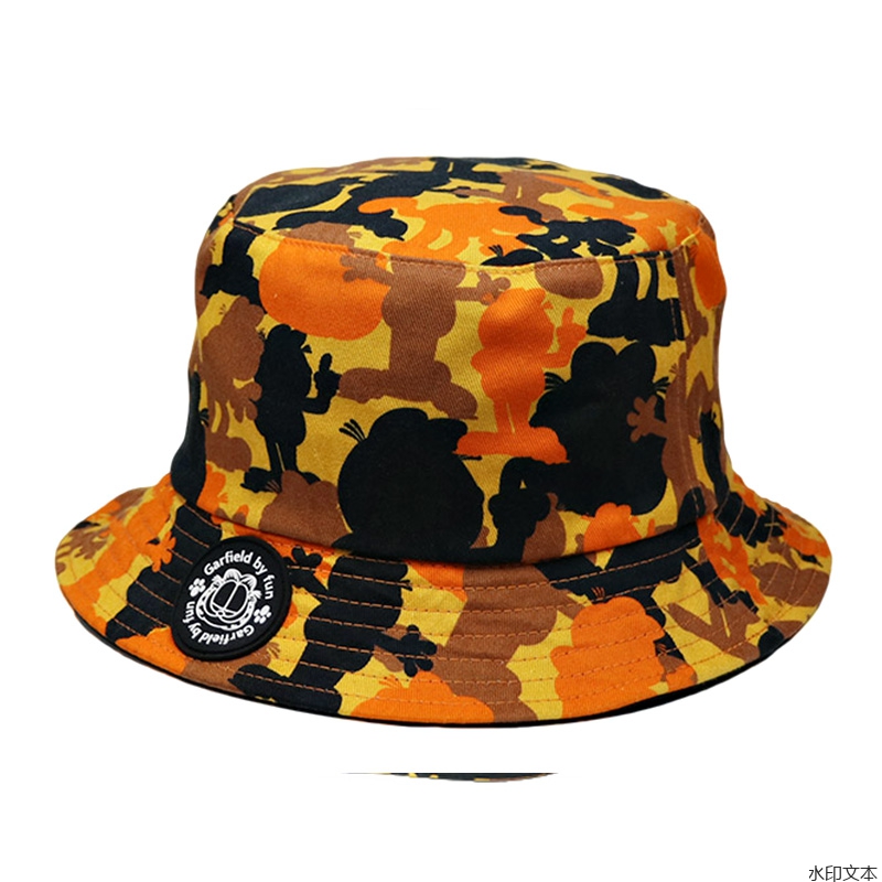 黄色迷彩渔夫帽