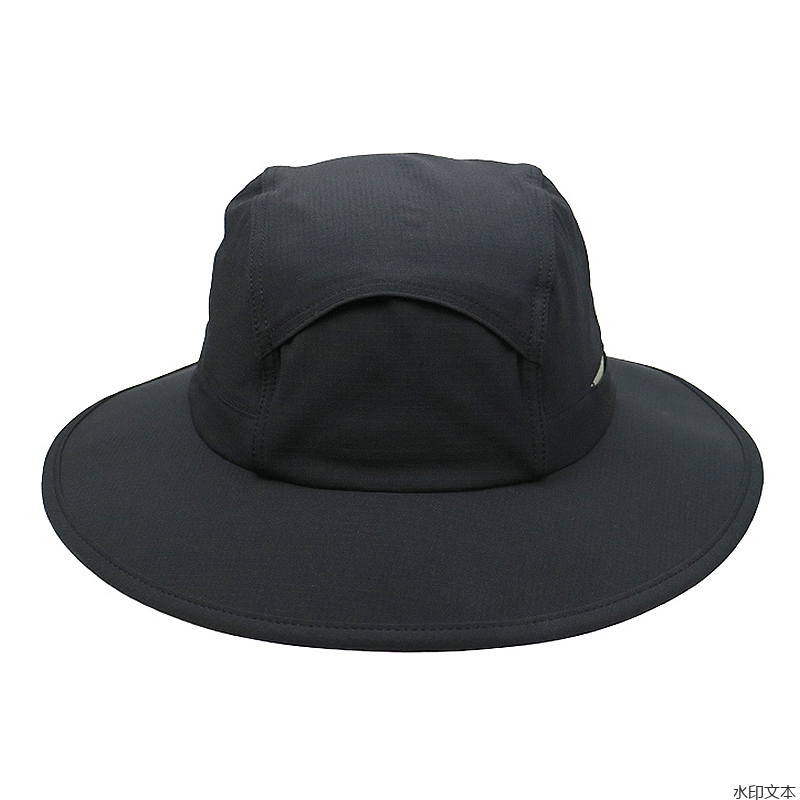 黑色薄料透气户外遮阳帽