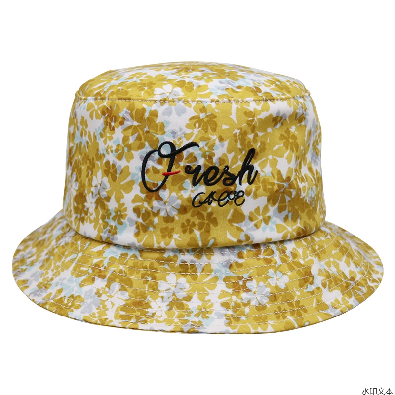 黄色碎花渔夫帽