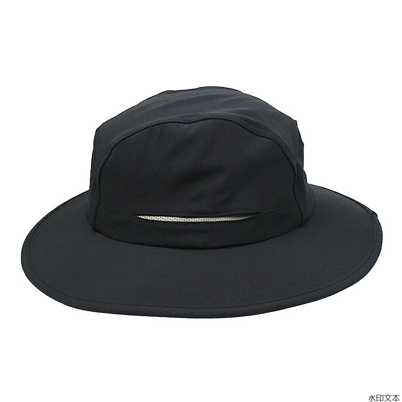 黑色薄料透气户外遮阳帽