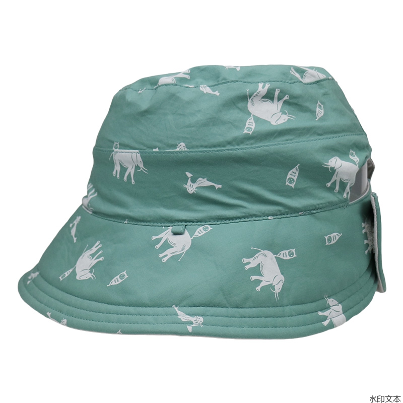 纯棉青色户外遮阳帽