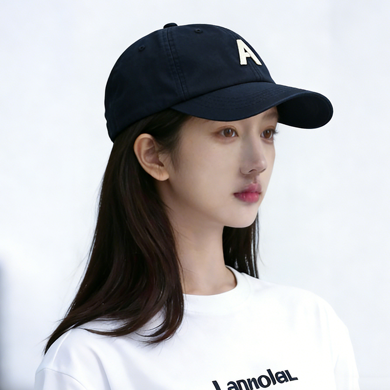 新款字母刺绣棒球帽鸭舌帽帽子时尚防晒遮阳百搭通勤休闲软顶帽夏