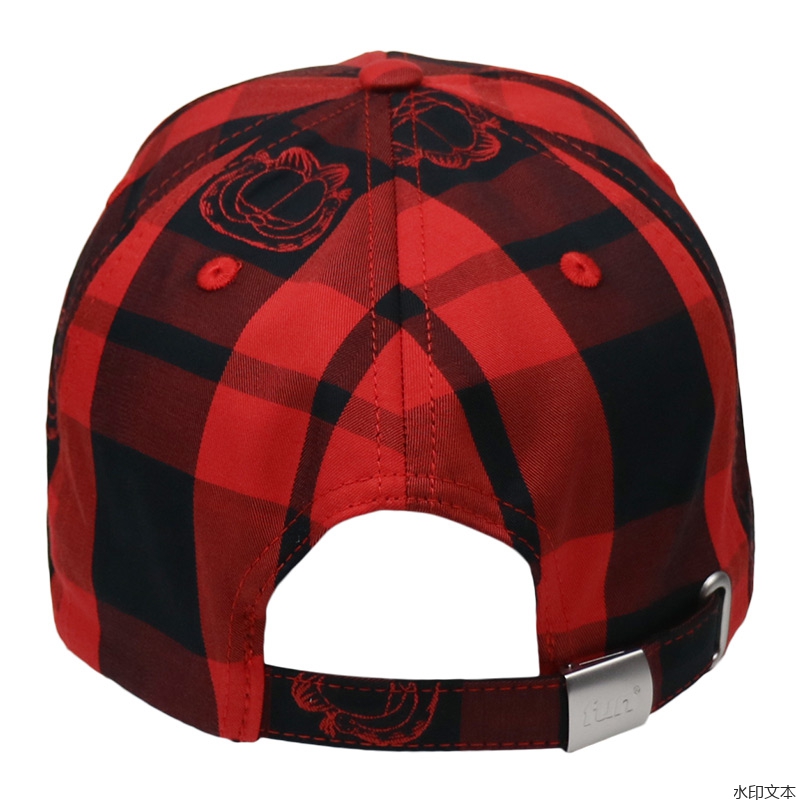 红黑格子定制鸭舌帽