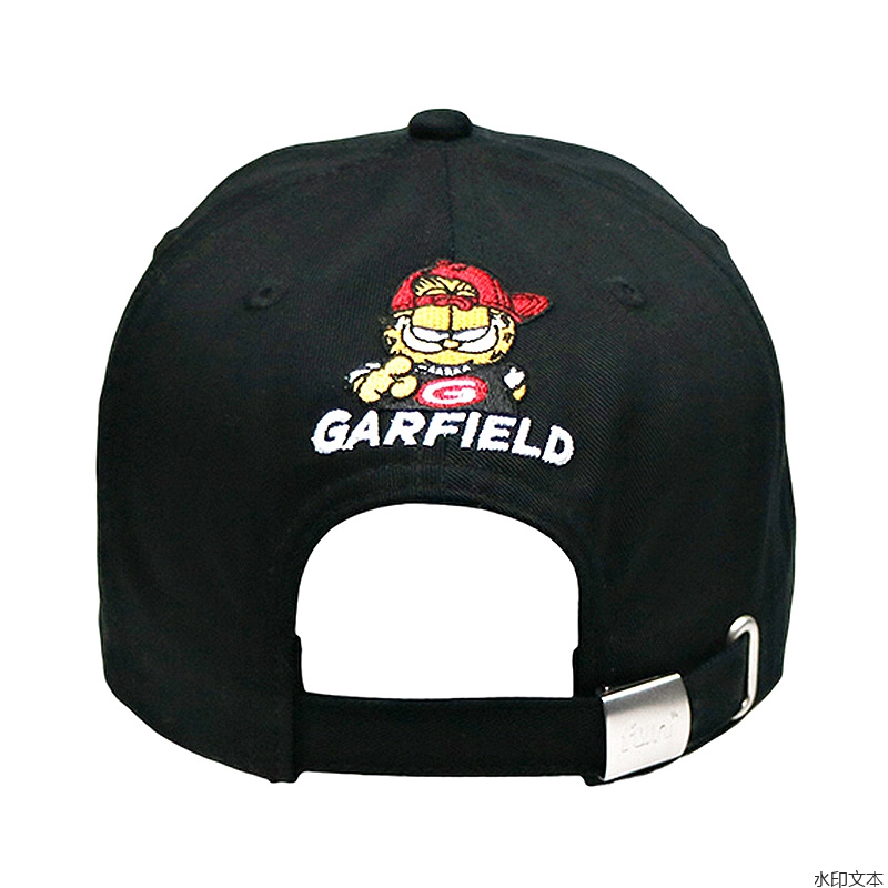 黑色印花鸭舌帽