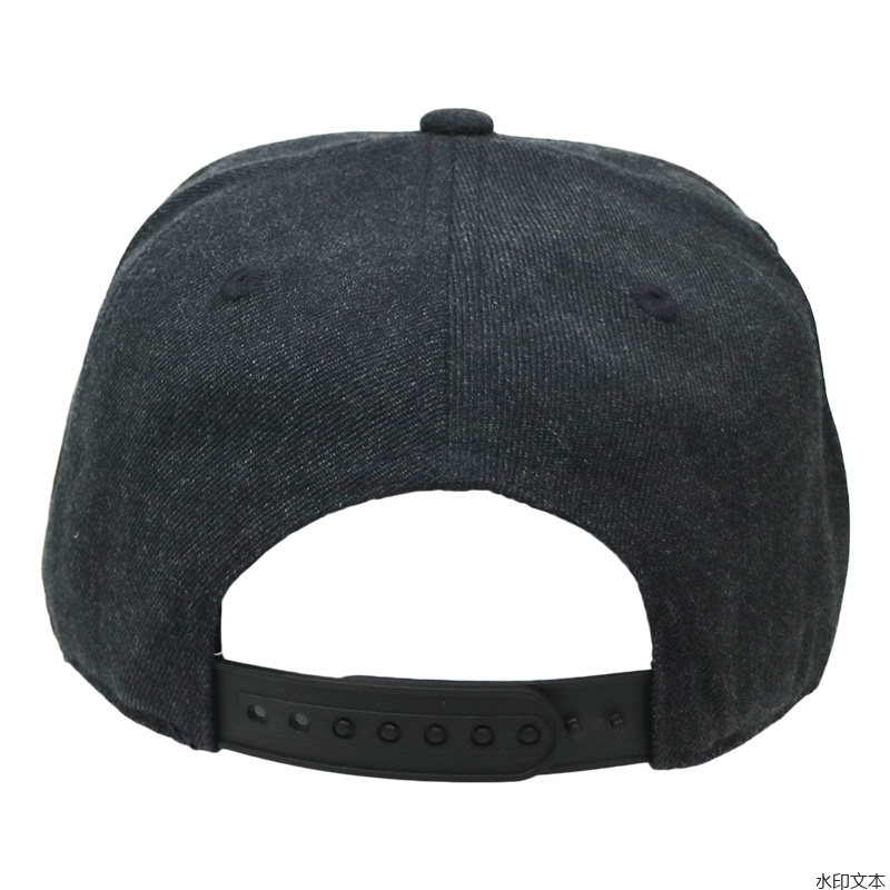 深灰色毛呢平沿帽