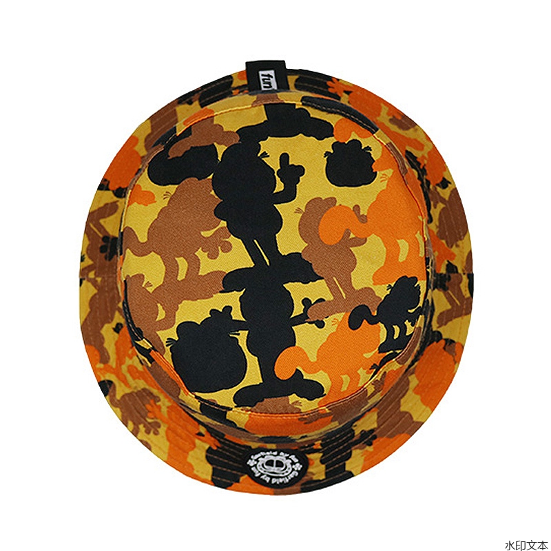 黄色迷彩渔夫帽