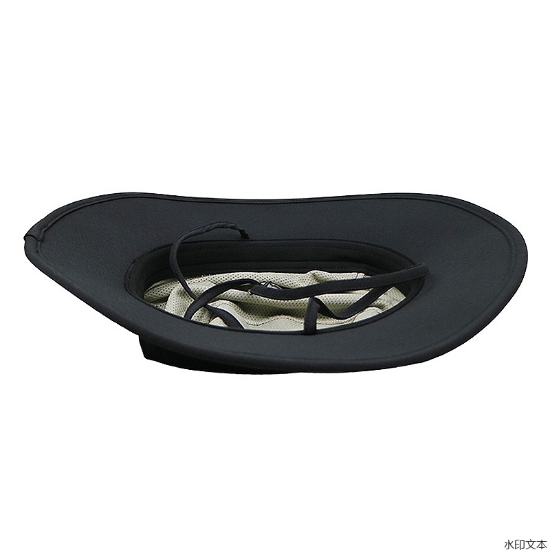 黑色薄料透气户外遮阳帽