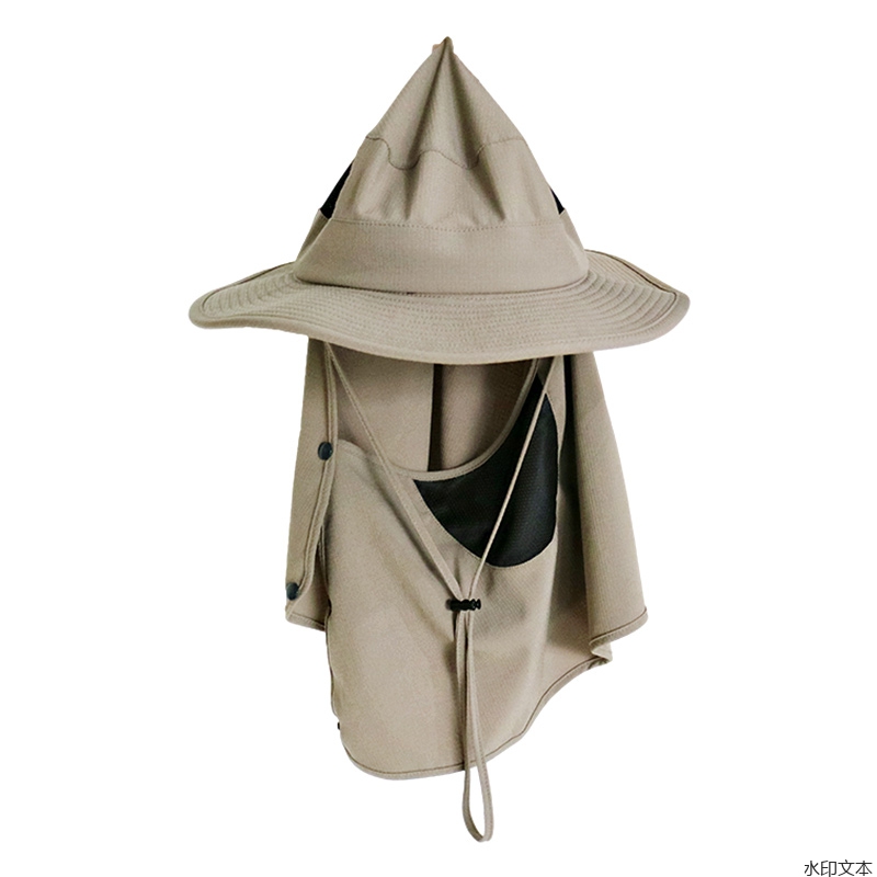 可调节松紧护颈遮阳帽