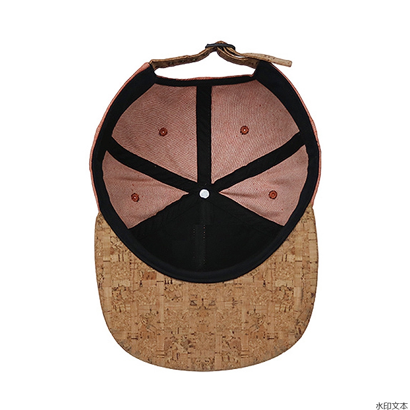 红砖色鹿皮绒平沿帽