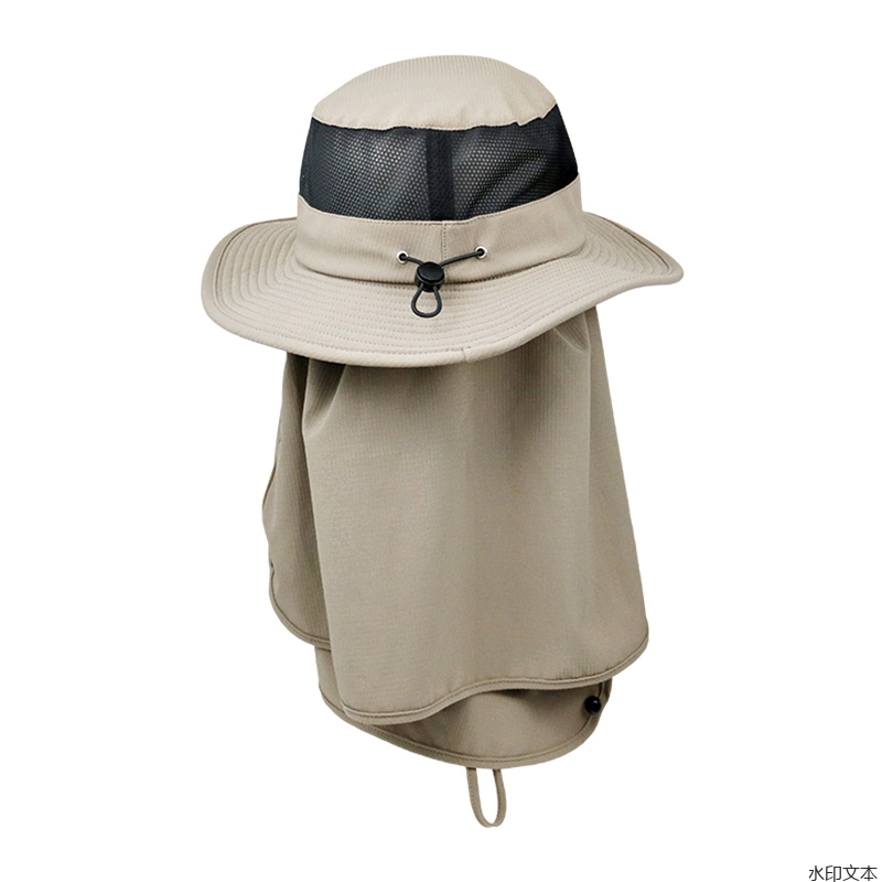 可调节松紧护颈遮阳帽