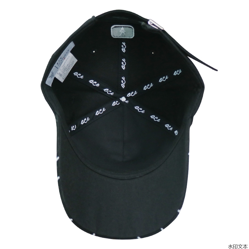 黑色刺绣鸭舌帽