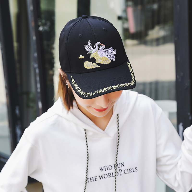 帽子女秋冬韩版新款情侣太阳棒球帽子弯檐潮流百搭遮阳鸭舌帽女潮