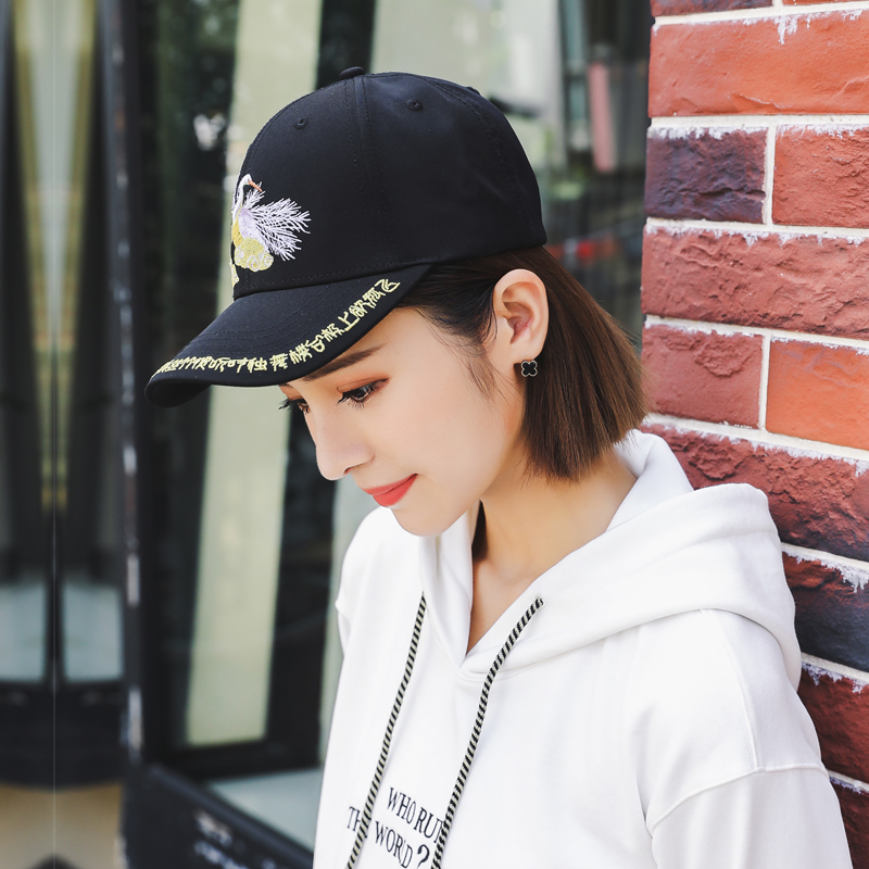 帽子女秋冬韩版新款情侣太阳棒球帽子弯檐潮流百搭遮阳鸭舌帽女潮