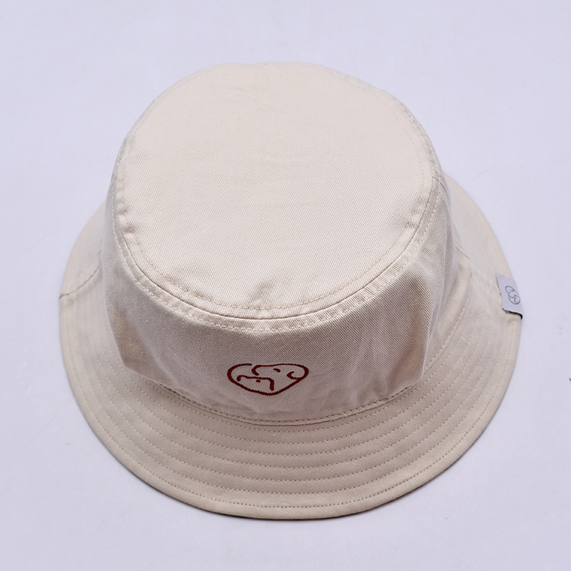 休闲宠物立体折边米色渔夫帽