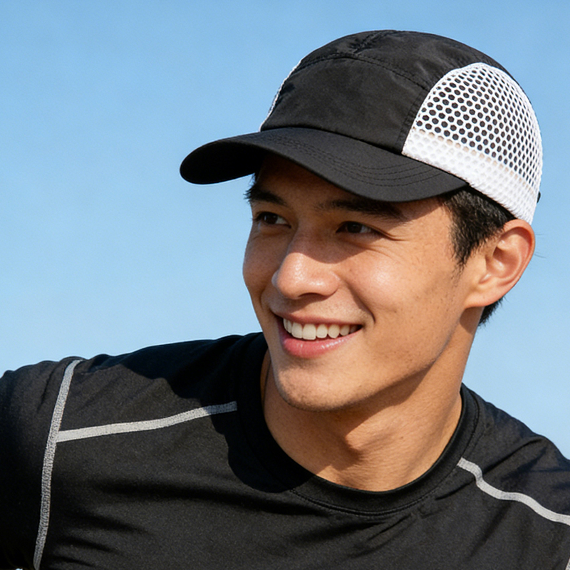 户外轻薄透气网眼瓜皮帽