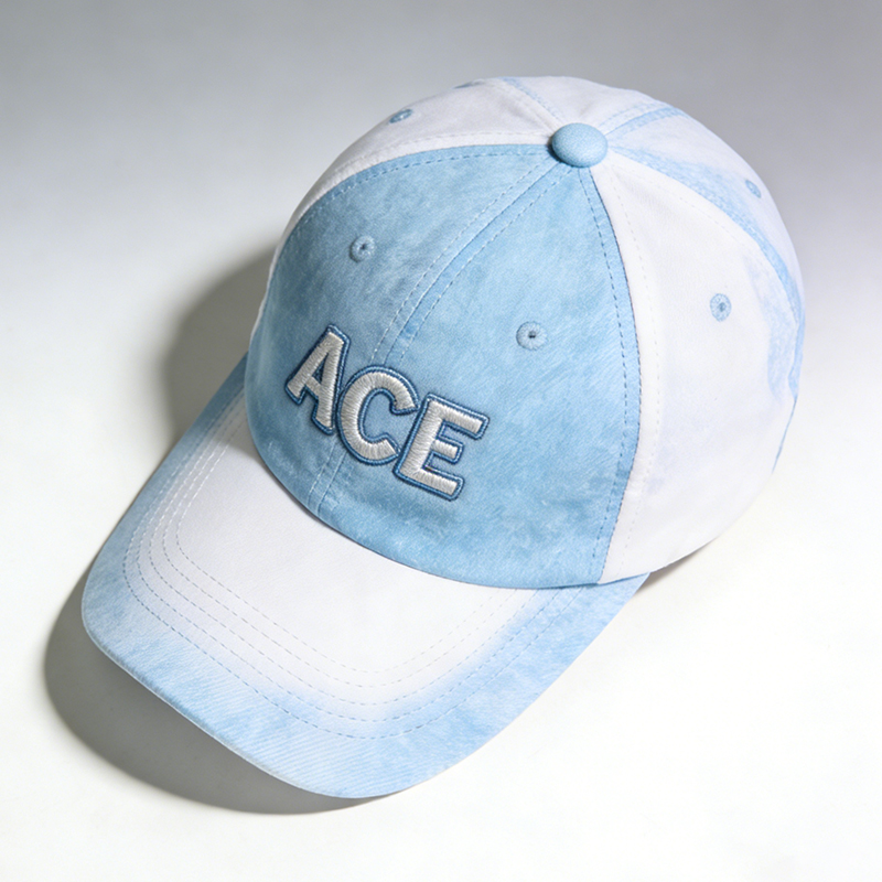 时尚立体刺绣水洗磨白棒球帽