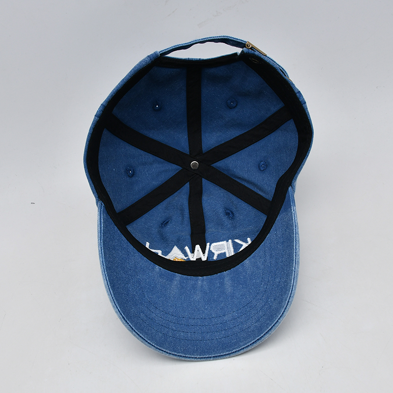 春秋新款英文水洗帽韩版时尚做旧男女鸭舌帽复古棒球帽牛仔刺绣软