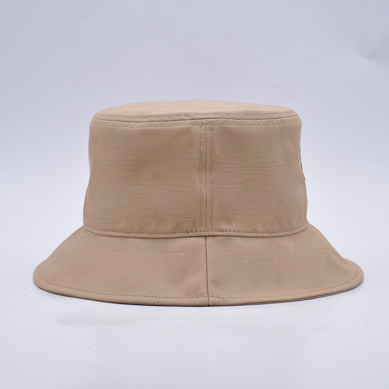 欧美logo刺绣平顶卡其渔夫帽