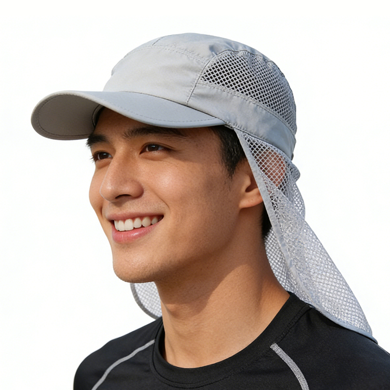 钓鱼帽透气遮阳帽遮脸防紫外线运动帽